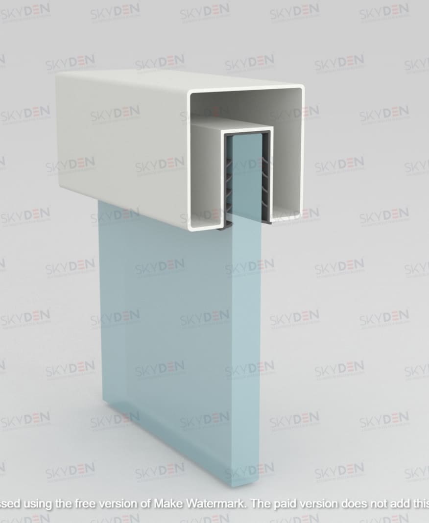 Handrail HR-10 Heavy Aluminum Glass Railing Handrail Profile for Balcony and Staircase, Strong Modern Design, Durable Finish, Easy Installation for Premium Architectural Projects 